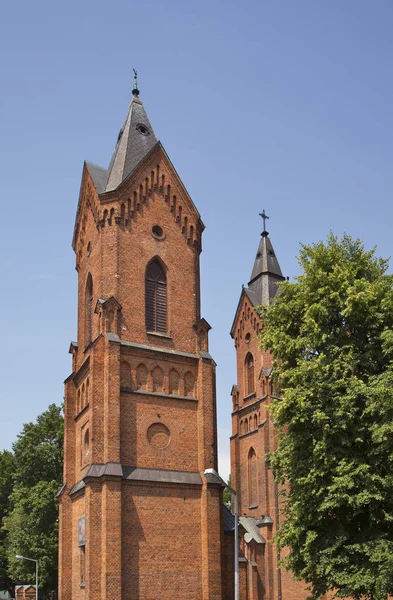 Церква Успіння Пресвятої Діви Марії Остру Мазовецькій Польща — стокове фото