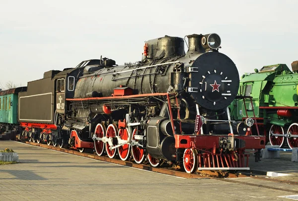 Stará Lokomotiva Brestu Bělorusko — Stock fotografie