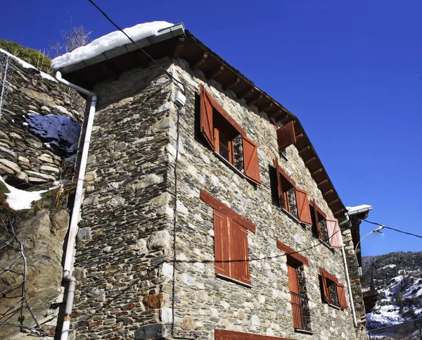 Vista Del Pueblo Les Bons Cerca Encamp Andorra —  Fotos de Stock