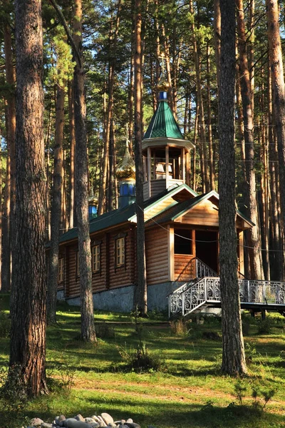 Église Saint Macaire Dans Village Chemal République Altaï Russie — Photo