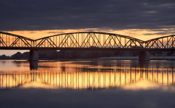 Jozef Pisudski Bridge Torun Town Poland — Stock Photo, Image