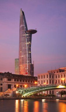 Ho Chi Minh 'deki Ben Nghe nehrinin seti. Vietnam