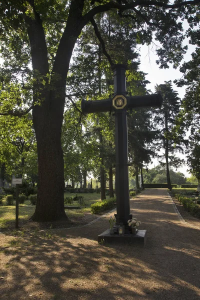 Cross Cemitério Municipal Torun Polónia — Fotografia de Stock