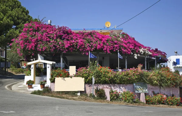 Calle Pueblo Monolithos Isla Rhodes Países Bajos — Foto de Stock