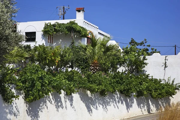 Casa Aldeia Monolithos Ilha Rodes Grécia — Fotografia de Stock