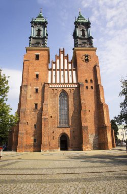 Poznan 'daki Tumski Adası' nda Aziz Peter ve Paul Katedrali. Polonya