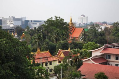 Vientiane 'deki Foun Tapınağı' nda. Laos