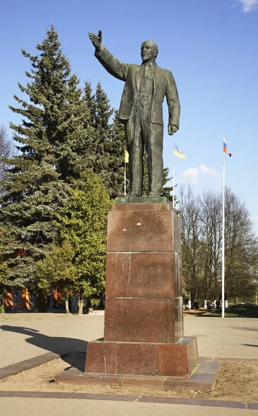 Monument Voor Lenin Kimry Tver Oblast Rusland — Stockfoto