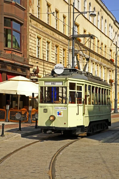 Alte Straßenbahn Juliusz Breslau Polen — Stockfoto