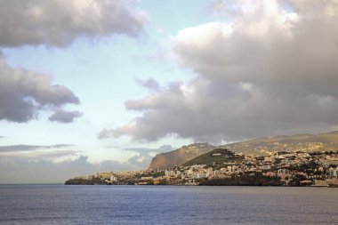 Funchal manzarası. Madeira adası. Portekiz