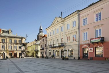 Piotrkow Trybunalski 'deki pazar meydanı. Polonya