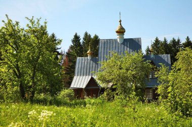 Shakhovskaya 'daki Yeni Şehitler Kilisesi ve Rusya' nın Confessorleri. Moskova Oblastı. Rusya