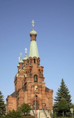 St. Nicholas Kilisesi ve Tampere 'deki Alexander Nevsky. Finlandiya