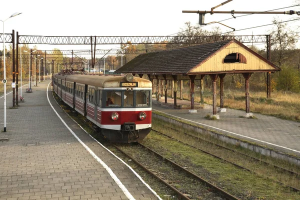 Railway Station Ustka Poland — Stockfoto