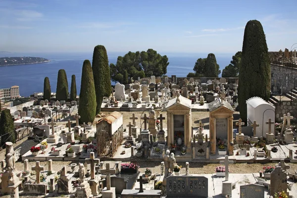 Cimitero Nel Canton Beausoleil Francia — Foto Stock