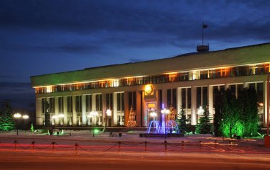 Kaluga 'daki Eski Ticaret Meydanı. Rusya