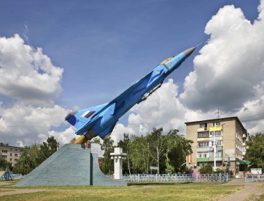 Lukhovitsy 'deki MiG-23 anıtı. Rusya