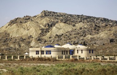 Gobustan Ulusal Parkı 'ndaki müze. Azerbaycan