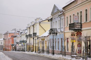 Grodno 'daki Sovyet caddesinde. Beyaz Rusya
