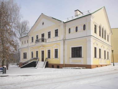 Grodno 'da tarihi bir ev. Beyaz Rusya