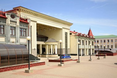 Ufa 'da alışveriş sıraları. Bashkortostan Cumhuriyeti. Rusya