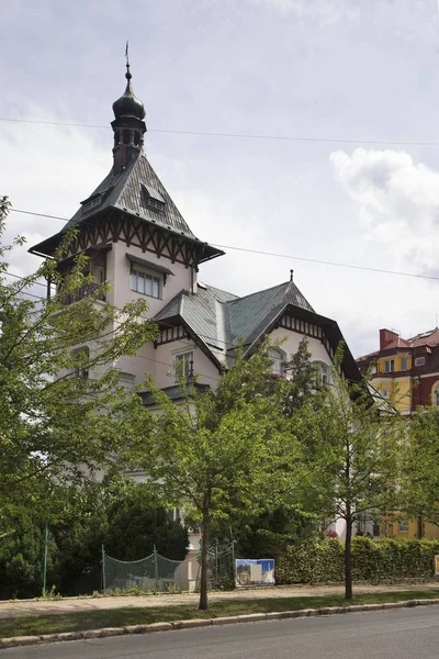 Stadsbiblioteket Huvudgatan Marianske Lazne Republiken Tjeckien — Stockfoto