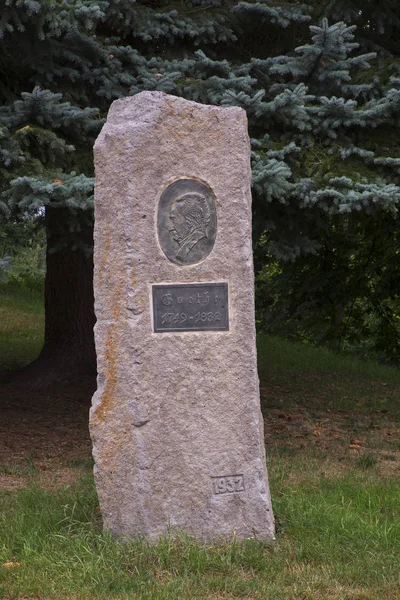 Monument Johann Wolfgang Von Goethe Jablonne Podjestedi Czech Republic — Stock Photo, Image