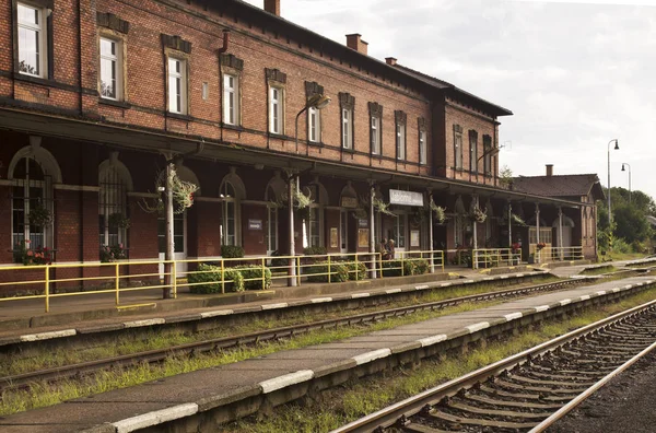 Železniční Stanice Jablonně Podjestedi Česká Republika — Stock fotografie