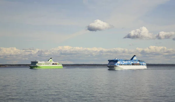Ferries Van Tallinn Naar Helsinki Finse Golf Estland — Stockfoto