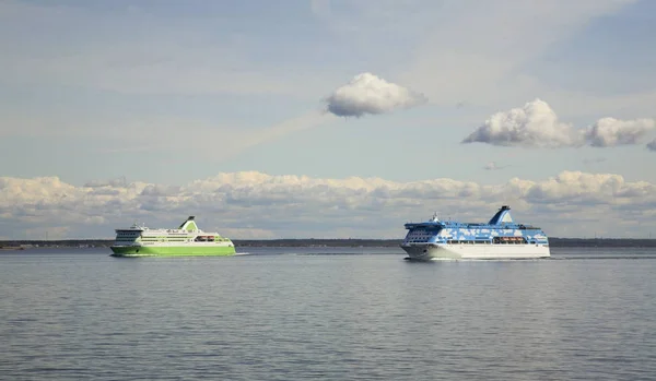 Fähre Von Tallinn Nach Helsinki Golf Von Finnland Estland — Stockfoto