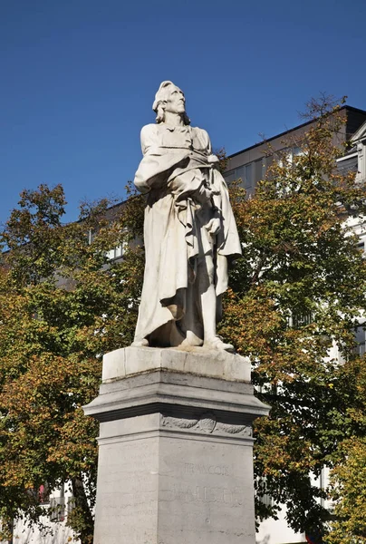 Monument Över Frans Anneessens Bryssel Belgien — Stockfoto