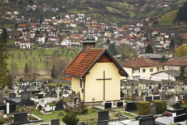 Chapel Christian Cemetery Jajce Bosnia Herzegovina — Stock Photo, Image