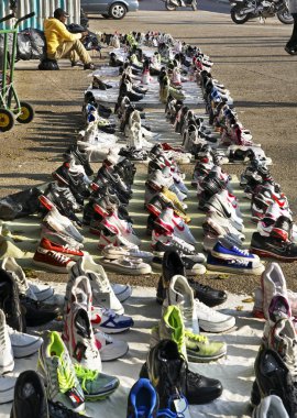 Selanik 'te sokak ticareti. Yunanistan