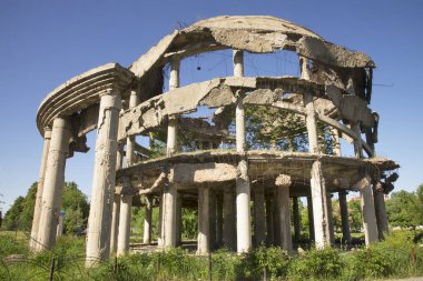 Rotunda - Voronezh 'deki savaş sırasında hastane binası yok edildi. Rusya