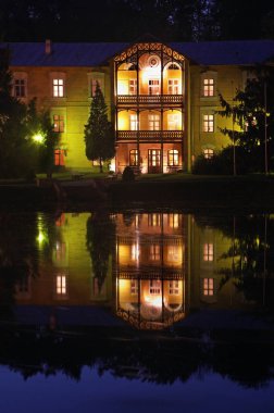 Sanatoryum Prensi Jozef, Naleczow 'daki Spa Parkı' nda. Swietokrzyskie Voyvodeship. Polonya