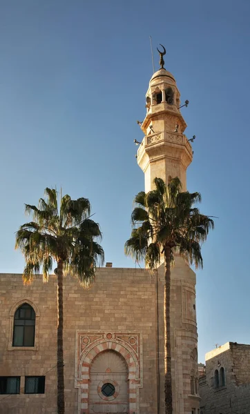 Мечеть Омара Вифлееме Палестинские Территории Израиль — стоковое фото