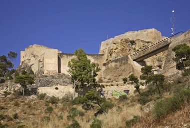 Alicante 'deki Santa Barbara kalesinde. İspanya