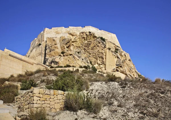 Alicante Deki Santa Barbara Kalesinde Spanya — Stok fotoğraf