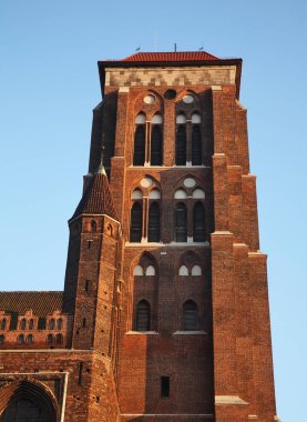 Gdansk 'taki St. Mary Kilisesi. Polonya