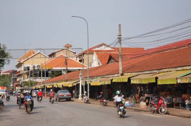 Phsar Cha - Siem Reap 'teki eski pazar (Siemreap). Kamboçya