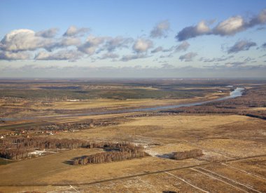 Pushchino yakınlarındaki manzara. Rusya