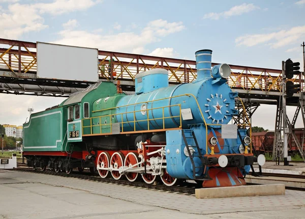 Locomotief Het Station Kishinev Moldavië — Stockfoto