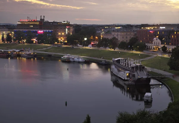 Vista Del Río Vístula Cracovia Polonia —  Fotos de Stock