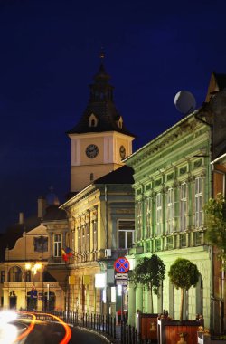 Brasov 'un manzarası. Romanya