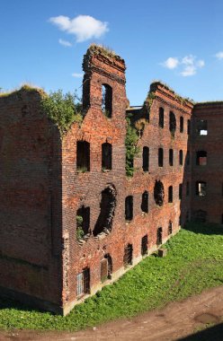 Shlisselburg 'daki Oreshek Kalesi' nde Cezaevi Müdürlüğü ve Ceza İnfaz Kurumu. Leningrad Oblastı. Rusya