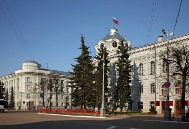 Tver 'deki Sovyet meydanı. Rusya