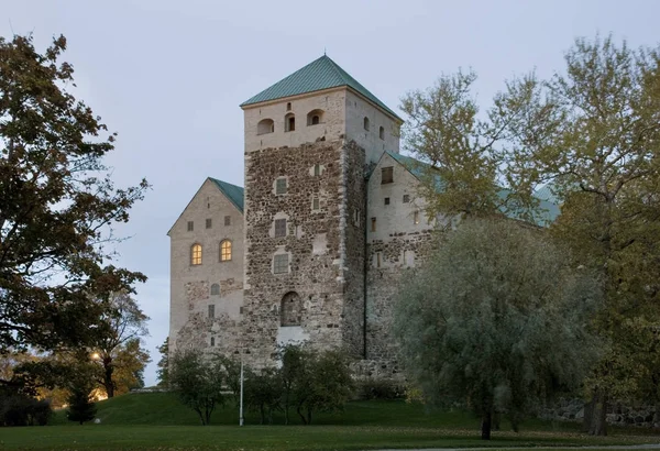 Widok Zamek Turku Finlandia — Zdjęcie stockowe