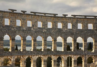 Pula Arena - Pula 'da Roma amfitiyatrosu. Hırvatistan