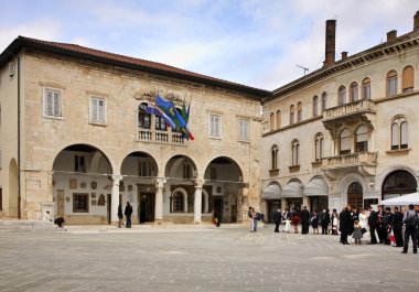 Pula 'daki kasaba. Hırvatistan