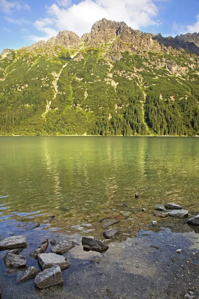 Lago Sea Eye Morskie Oko Cerca Zakopane Polonia — Foto de Stock